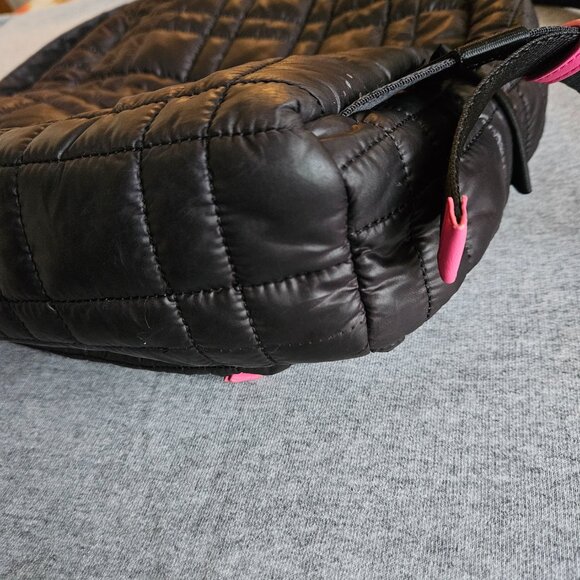 Kate Spade Softwhere Medium Nylon Quilted Backpack Black And Pink Cute Clean - Picture 7 of 16